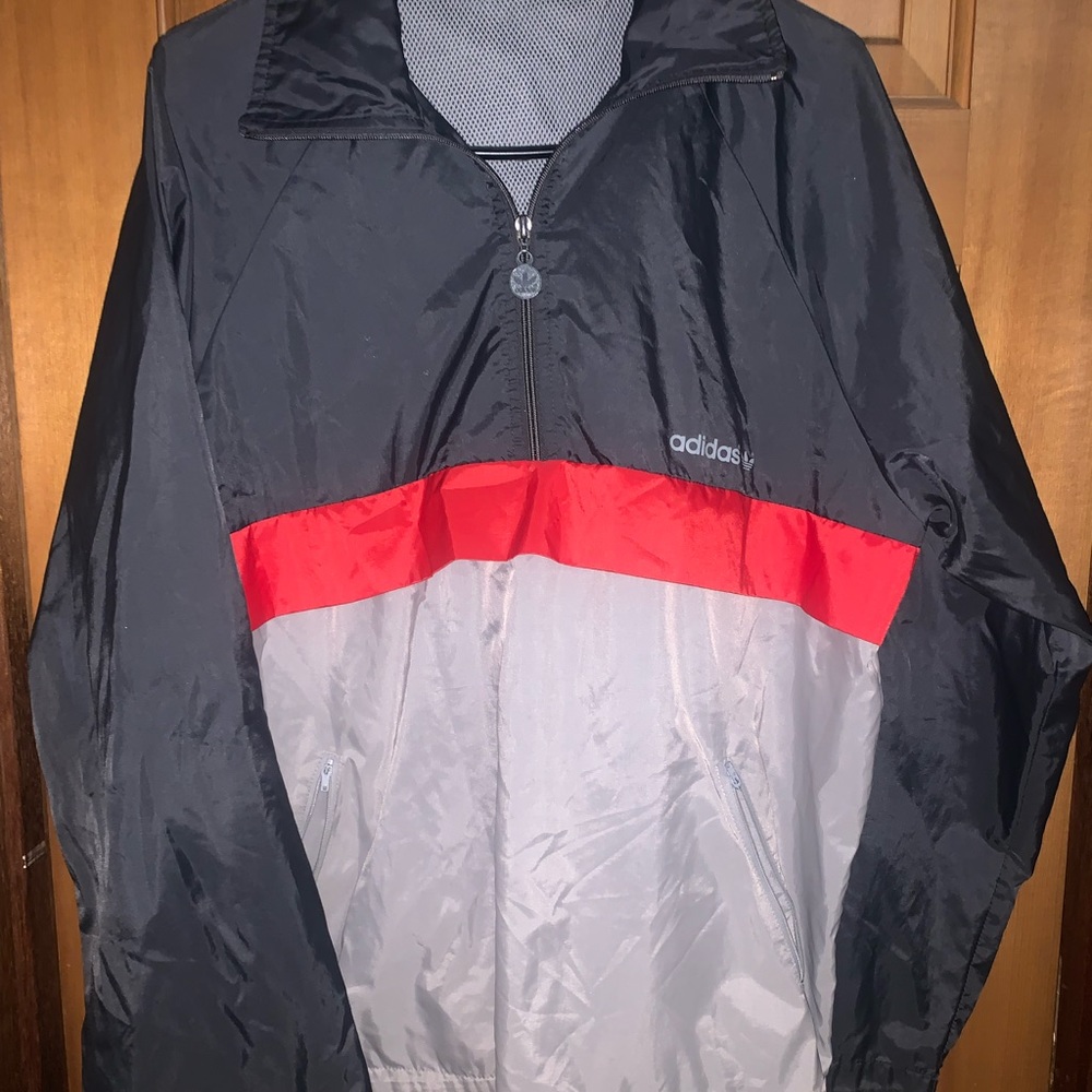 Adidas throwback windbreaker